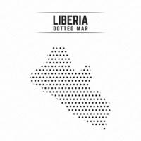 Dotted Map of Liberia vector