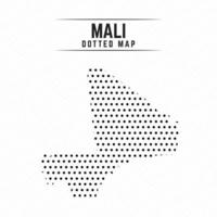 Dotted Map of Mali vector