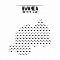 Dotted Map of Rwanda vector
