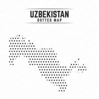 Dotted Map of Uzbekistan vector