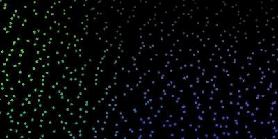 Dark Blue Green vector layout with bright stars