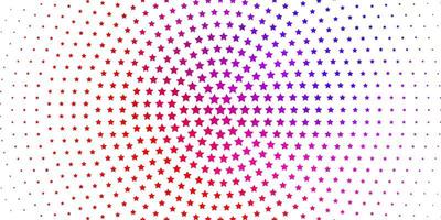 Light Blue Red vector texture with beautiful stars