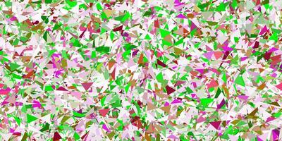 Light pink green vector texture with random triangles