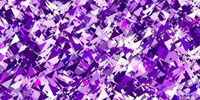 diseño de vector púrpura claro con líneas triángulos