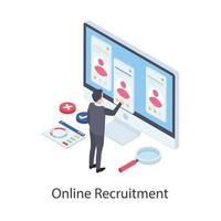 Online Recruitment Concepts vector