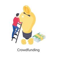 crowdfunding y donación vector