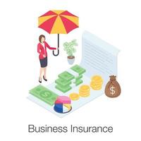 Business Insurance Elements vector