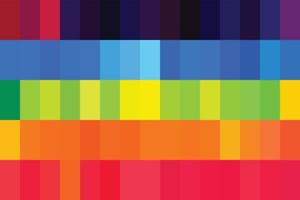 Rainbow mosaic background vector