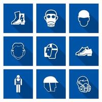 Required Personal Protective Equipment PPE Symbol,Safety Icon vector