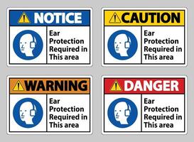 Ear Protection Required In This Area Symbol Sign vector