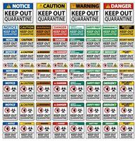 Keep Out Quarantine Sign Isolate On White Background,Vector Illustration EPS.10 vector