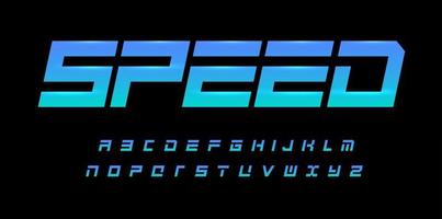 Speed alphabet. Geometric cropped font, dynamic type for modern sport and futuristic logo, headline, monogram, lettering and typography. Italic bold style letters, vector typographic design