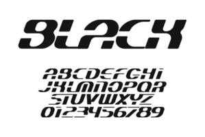 Sport font wide alphabet bold italic letters. Dynamic typeface. Capital letters and numbers. Modern typography design