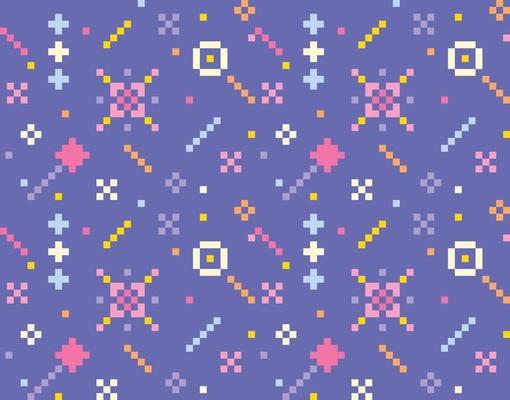 Abstract pattern made of small square pixels. Starry night sky concept.