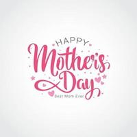 Happy mothers day vector illustration with typography style