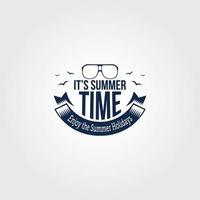 Summer Paradise Holidays Badge with Lettering Design vector