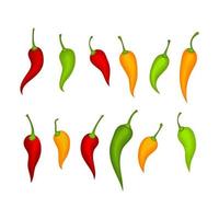 Red hot natural chili icon vector Illustration