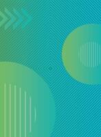 waves and forms green background vector
