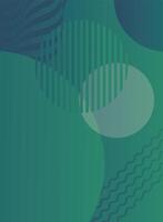 waves and forms green background vector