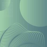 waves and forms green background vector