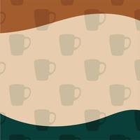 coffee mugs background vector design