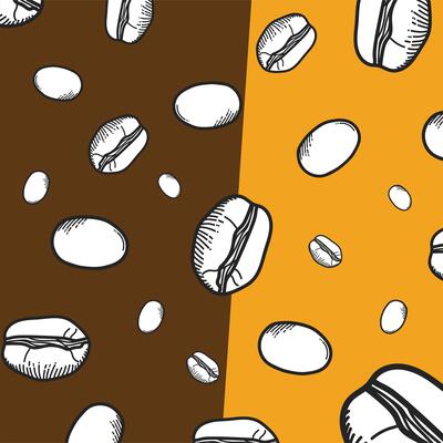 coffee beans background vector design