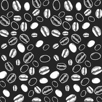 coffee black and white beans background vector design