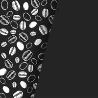 coffee beans background with space for text vector design