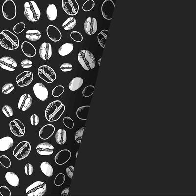 coffee beans background with space for text vector design