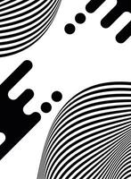 monochrome waves and forms background vector