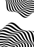 monochrome waves and forms background vector