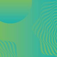 waves and forms green background vector
