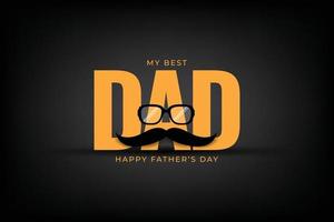 Happy father's day illustration with mustache