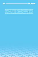web page template with shopping online vector