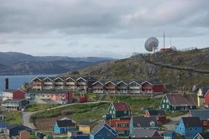 vista de qaqortoq en groenlandia foto