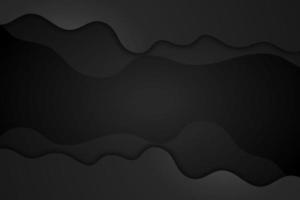 Black vector background abstract wavy Design geometric black texture Abstract 3d background with black paper layers