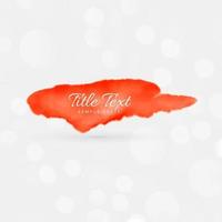 abstract orange watercolor background design vector