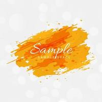 Abstract orange watercolor on white background.The color splash on the paper is hand drawn. vector