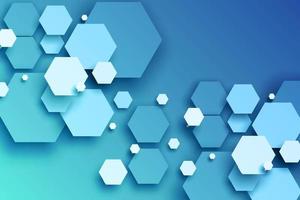 blue background with hexagon vector