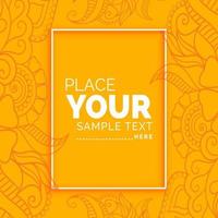 pattern festival card with text space vector