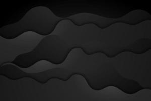 Black vector background abstract wavy Design geometric black texture Abstract 3d background with black paper layers