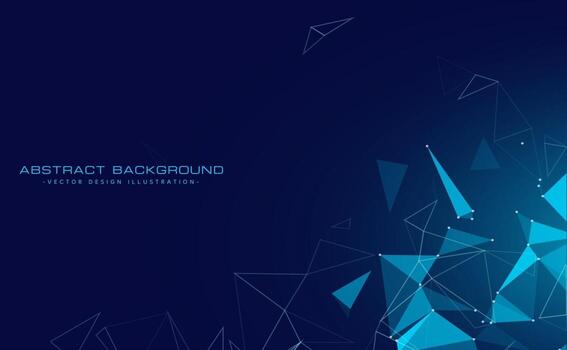 Digital technology background with floating triangles vector