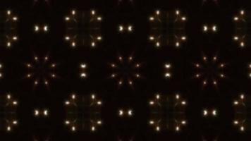 blinkende drei Lichtpunkte verbreiten Kaleidoskopschleife 4k video