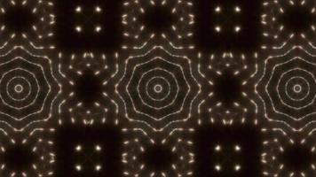 Three Snow Crystal Shapes Lights Kaleidoscope Loop 4K video