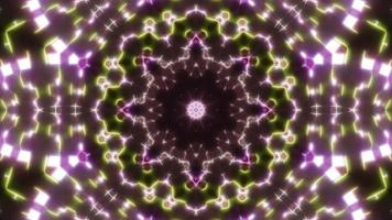 Spreading out Green and Pink Color Kaleidoscope Loop video