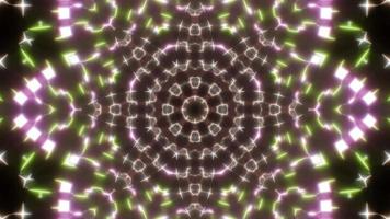 Flower Shapes Green and Pink Color Kaleidoscope Loop video