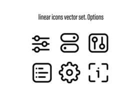 entretenimiento conjunto de vectores de iconos lineales. cronómetro