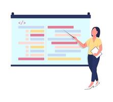 Presentation on programming semi flat color vector character