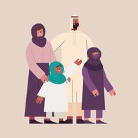 muslim family parents vector