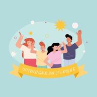 family day celebration vector